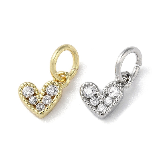 Стойка металлическая латунная микропрофилированная кубическая циркония подвески, без кадмия и без свинца, долговечный, сердце