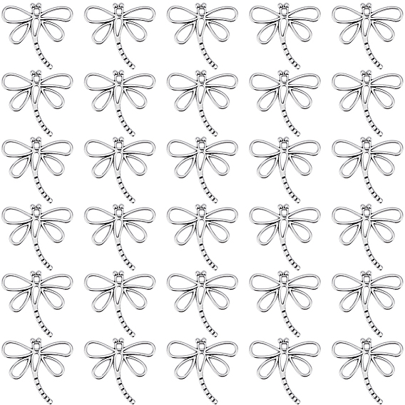 100 шт. подвески в виде стрекозы из тибетского сплава, без кадмия и без свинца