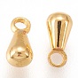 Brass Charms, Chain Extender Drop, Teardrop, Long-Lasting Plated