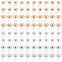 160pcs 4 clips de boucle de chaussure en fer rond de style, pour les chaussures décoration