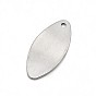 Ovale 304 en acier inoxydable estampage pendentifs d'étiquette vierge