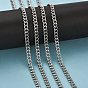 Iron Cuban Link Chains, Chunky Chains, Unwelded, with Spool, Oval