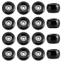 16Pcs POM Coated U Groove Guide Pulley Wheel Roller Bearing, with ABS Plastic Finding