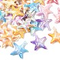 UV Plating Opaque Acrylic Big Pendants, Starfish Charms