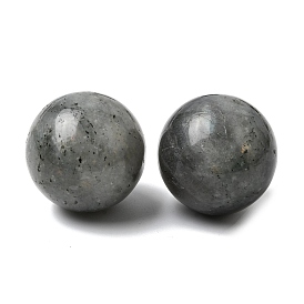 Сферические бусины из натурального лабрадорита без отверстий, круглые