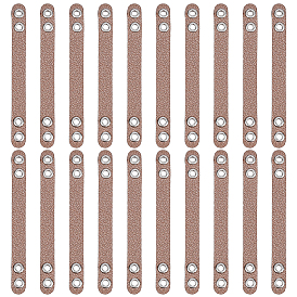 20 Stück Kunstleder-Taschengurte mit silberfarbenen Metallösen für Taschenaccessoires