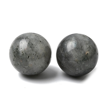 Сферические бусины из натурального лабрадорита без отверстий, круглые