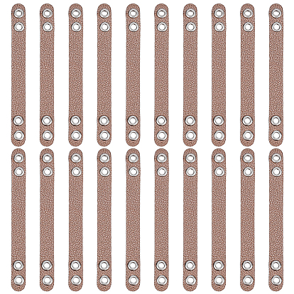 20 Stück Kunstleder-Taschengurte mit silberfarbenen Metallösen für Taschenaccessoires