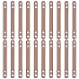 20Pcs Imitation Leather Bag Webbing Straps with Silver Color Plated Metal Eyelets for Bag Accessories