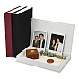 3Pcs 3 Colors Book Shaped Linen Magnetic Storage Boxes, Rectangle Packaging Cases