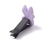 Rabbit with Bowknot Resin Car Air Vent Clips, Automotive Interior Trim, with Magnetic Ferromanganese Iron & Plastic Clip