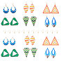 DIY Earring Making, with Light Gold Iron Enamel Big Pendants and Brass Earring Hooks