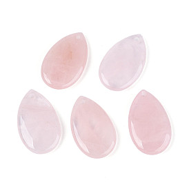 Природного розового кварца подвески, слезинки