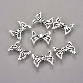 Tibetan Style Alloy Beads, Lead Free and Cadmium Free, Butterfly, about 20mm long, 17mm wide, 4mm thick, hole: 2mm