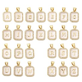 Латунные микропаве прозрачные подвески с фианитом, с эмалью, без кадмия и без свинца, долговечный, стойки покрытие, реальный 18 k позолоченный