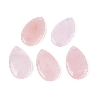 Природного розового кварца подвески, слезинки