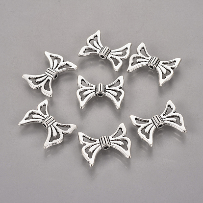 Tibetan Style Alloy Beads, Lead Free and Cadmium Free, Butterfly, about 20mm long, 17mm wide, 4mm thick, hole: 2mm