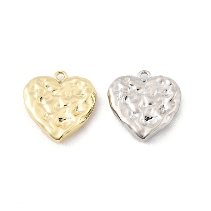 Латунные подвески, без кадмия, без никеля и без свинца, сердце, текстура