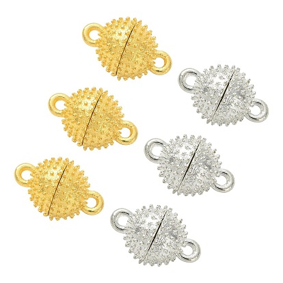 20 наборы 2 цвета латунные магнитные застежки, для изготовления ювелирных изделий, круглые