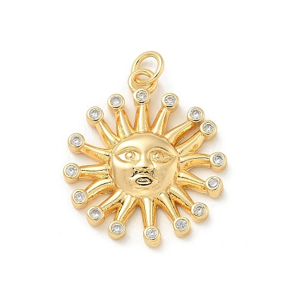 Латунные микро проложить кубического циркония подвески, без кадмия, без никеля и без свинца, солнечные чары, с целью перехода в кольце