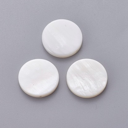 Freshwater Shell Beads, Flat Round