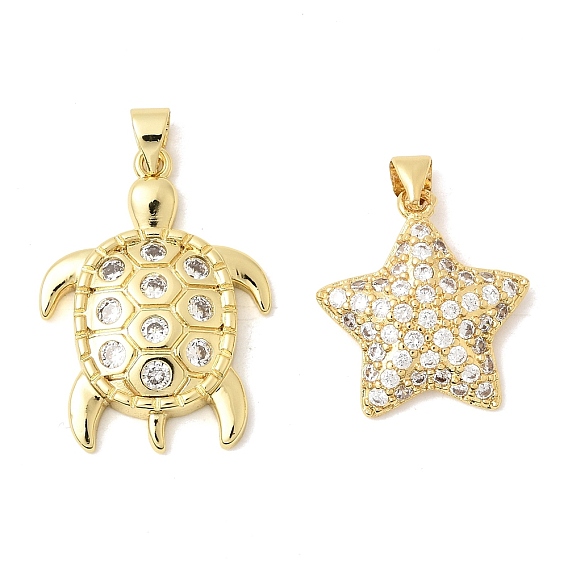 Латунные микропаве прозрачные подвески с фианитом, долговечный, без кадмия и без свинца, стойки покрытие