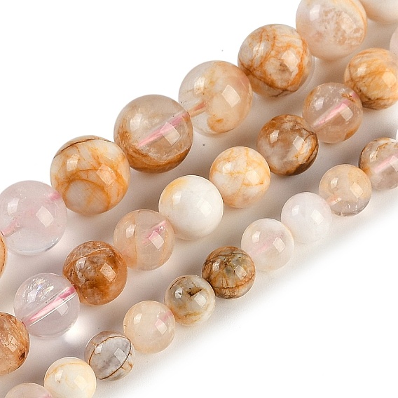 Натуральные вишневые агатовые бусины, круглые