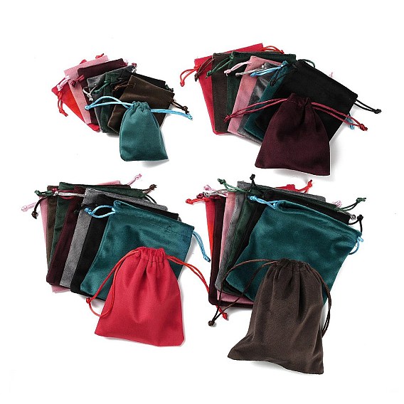 Бархатные мешочки для хранения украшений на шнурке, прямоугольные