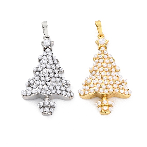 Стойка из латуни с подвесками из искусственного жемчуга ABS, долговечный, без свинца и без кадмия, рождественские елки подвески