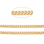 Brass Curb Chain, Cuban Link Chains, Chunky Chains, Faceted, Diamond Cut Chains, Unwelded, with Spool, for Jewelry Making
