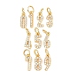 Латунные микропаве прозрачные подвески с фианитом, числовые прелести