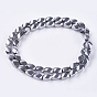Non-magnetic Synthetic Hematite Beads Strands, Grade A, Twist Oval