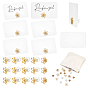 24Pcs Blank Paper Cards, Vocabulary Book Card, 1Pc PU Leather Storage Bag, 24Pcs Allloy Anti-glare Lapel Pins Brooches, 24Pcs Resin Imitation Pearl Ear Nuts