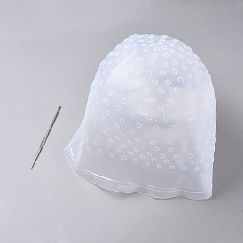 Reusable Silicone Hair Cap, Hair Coloring Dye Cap, with Needles, for Women Girls Dyeing Hair