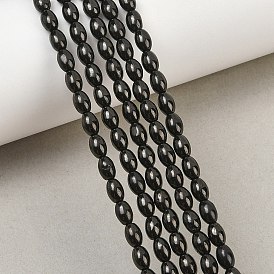 Charbon naturelles perles de quartz brins, riz