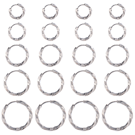 20 шт. 5 стили 316 серьги-кольца из хирургической нержавеющей стали