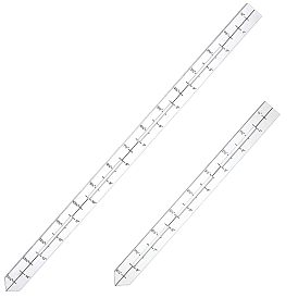 2шт. 2 стили акриловый измерительный инструмент, правитель