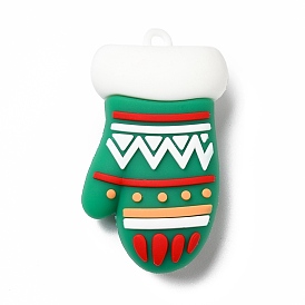 Christmas PVC Plastic Big Pendants, Gloves