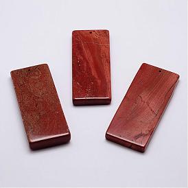 Natural Red Jasper Big Pendants, Rectangle