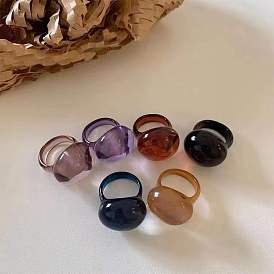 Овальные кольца из смолы для женщин