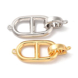 Brass Fold Over Clasps, Oval