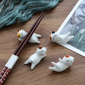 Porcelain Chopsticks Rests, Chopsticks Stands, Cat Shape