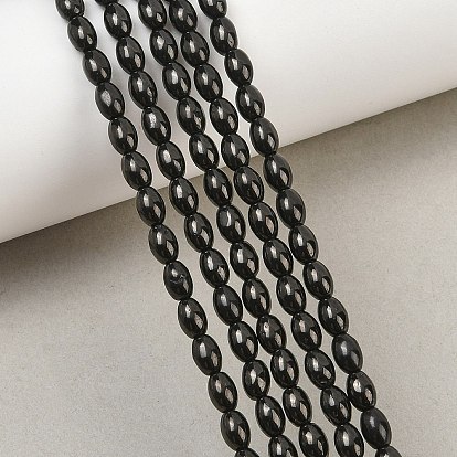 Charbon naturelles perles de quartz brins, riz