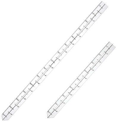 2шт. 2 стили акриловый измерительный инструмент, правитель