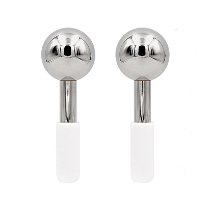 Stainless Steel Massage Ice Globes, Massage Sticks Tool for Facial