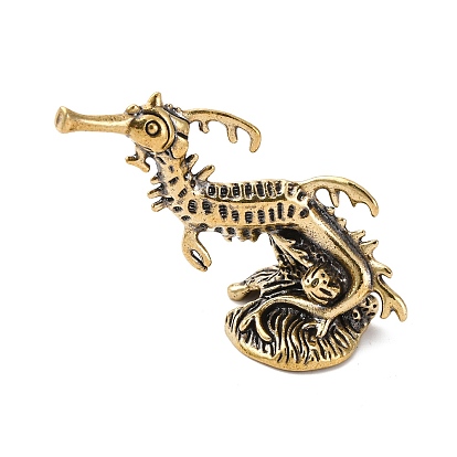 Скульптура из латуни в виде морского конька, для офиса, дома, учебы, рабочего стола, украшения, песок, стол, декор