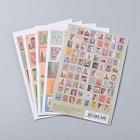 Почтовая марка форма поделки этикетка бумага наклейки Пастер картинка, смешанную картину, 22~56x16~44 мм, около 5 листов / комплект