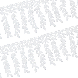 7.5 ярдов полиэстеровая отделка в виде листьев с кисточками, бахрома для оформления окон