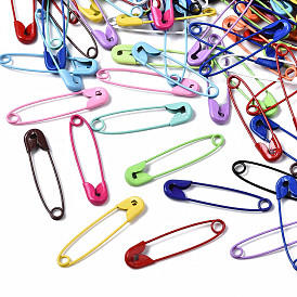 Spray Painted Iron Safety Pins, for Brooch Making, Kilt Needles