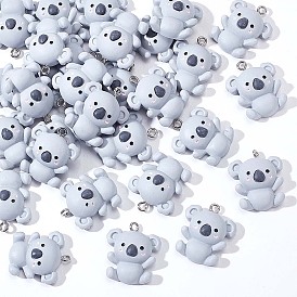 30 кулоны из смолы, с платиновым железным колышком, коала